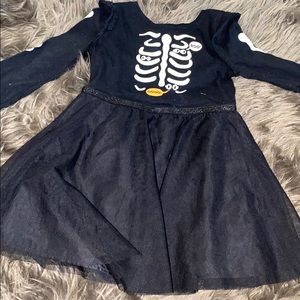 babygirl skeleton dress - glow in the dark - 4t